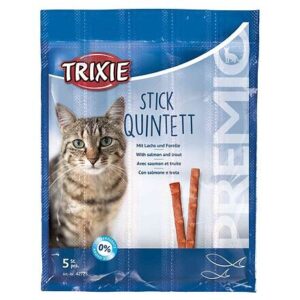 Trixie PREMIO Stick Quintett, salmon/trout, 5 × 5 g
