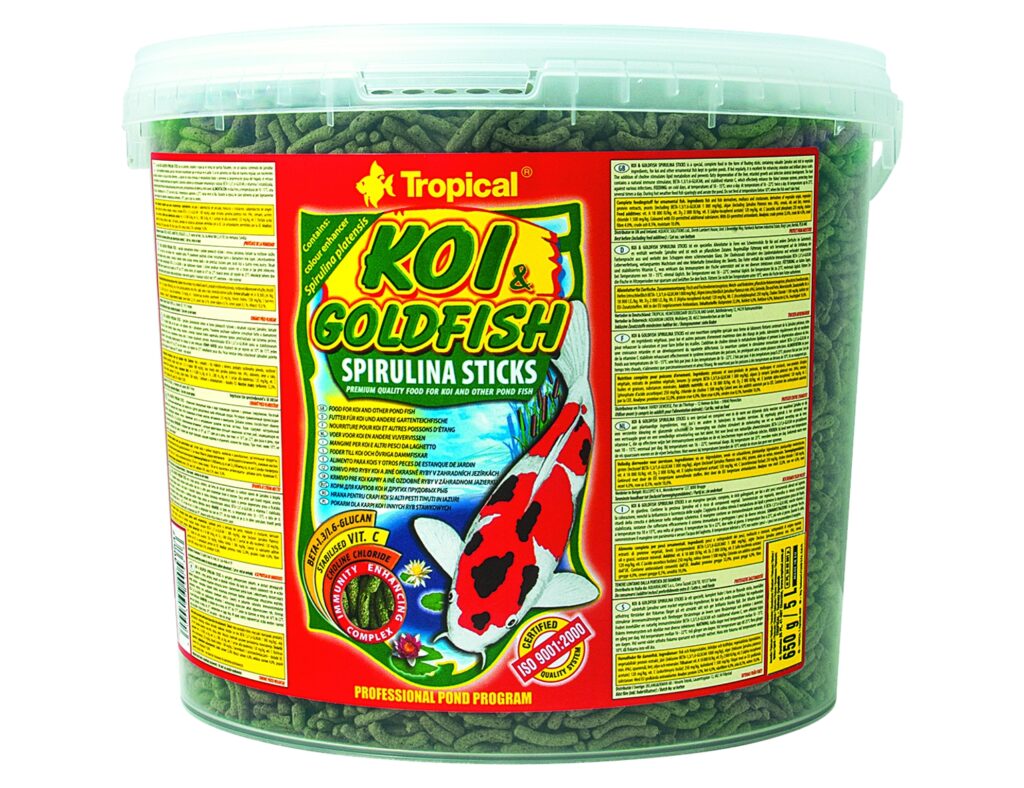 TROPICAL- POND Koi-Goldfish Spirulina sticks 5L/430g