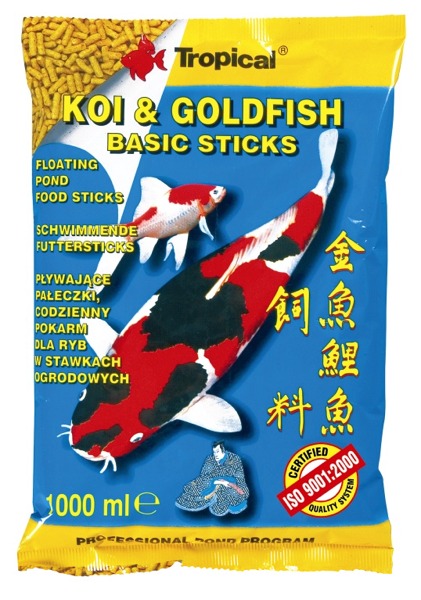TROPICAL- POND Koi-Goldfish Basic sticks 1L/90g sáčok