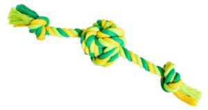 HIP HOP DOG HHD bavlnená lopta s 2 ramenami 30cm/ 160g limetková