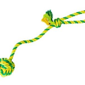 HIP HOP DOG HHD vrhacie lanko s bavlnenou loptickou 41cm/ 85g limetková