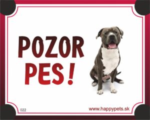 HP product for Happy Pets Tabulka POZOR PES  - amer. pitbull