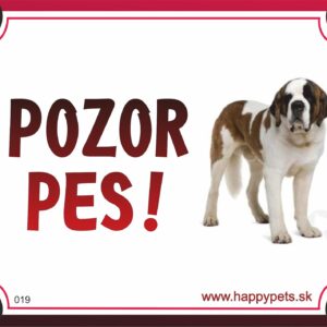 HP product for Happy Pets Tabulka POZOR PES  - bernardin