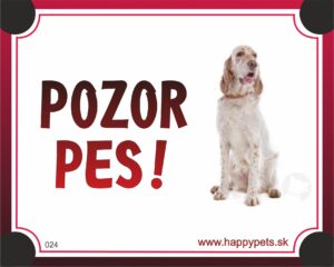 HP product for Happy Pets Tabulka POZOR PES  - irsky seter