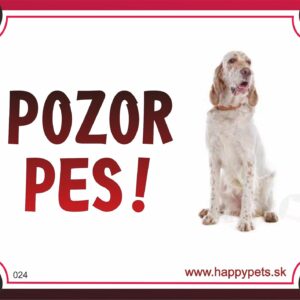 HP product for Happy Pets Tabulka POZOR PES  - irsky seter