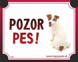 HP product for Happy Pets Tabulka POZOR PES  - jack russel