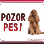 HP product for Happy Pets Tabulka POZOR PES  - koker americ.