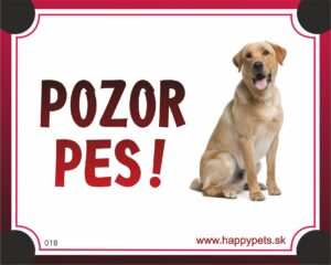 HP product for Happy Pets Tabulka POZOR PES  - labrador