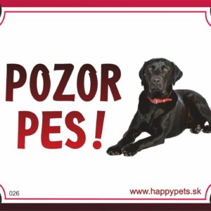 HP product for Happy Pets Tabulka POZOR PES  - labrador cierny