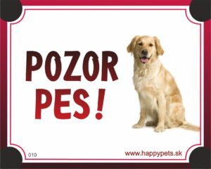 HP product for Happy Pets Tabulka POZOR PES  - labrador svetly