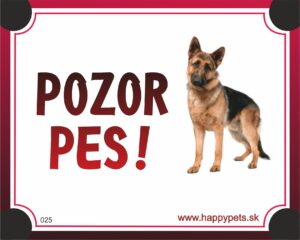 HP product for Happy Pets Tabulka POZOR PES  - nemecky ovciak