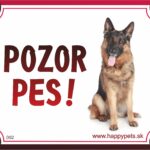 HP product for Happy Pets Tabulka POZOR PES  - nemecký ovciak