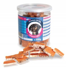 KID DOG KD Lososové mäso v kockách 200g DÓZA PREMIUM QUALITY