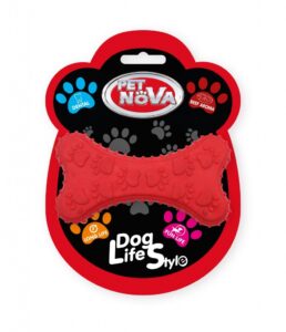 Petnova - Hracky HRACKA - TPR DENTBONE RED