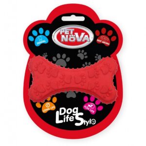 Petnova - Hracky HRACKA - TPR DENTBONE RED