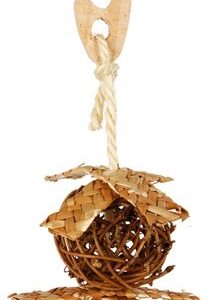 Trixie Wicker ball on a rope with nesting material