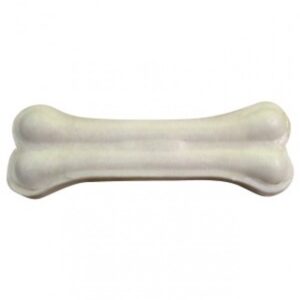 Zuvacie kosti BIELA.Kost z byvolej kože 21cm