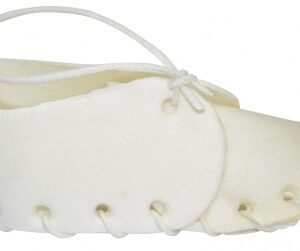 Zuvacie kosti BIELA.Topánka z byvolej kože 13cm