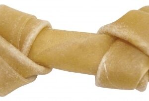 Zuvacie kosti NATUR.Uzol z byvolej kože 13cm