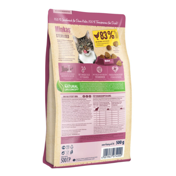 Happy Cat Minkas Sterilised Geflügel 500 g – Obrázok 2
