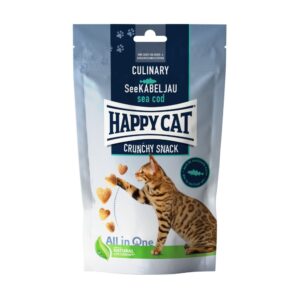Akcie, Mačky, Maškrty pre mačky, Pochúťky, maškrty pre mačky - Happy Cat Crunchy Snack See-Kabeljau 70g
