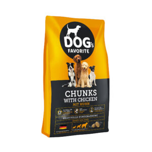 Krmivo - Dogs favorit Chunks with chicken 15 kg
