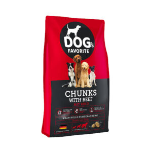 Krmivo - Dogs favorit Chunks with beef 15 kg