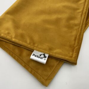 Sametová deka pre psa - horčicová 100cm x 80cm
