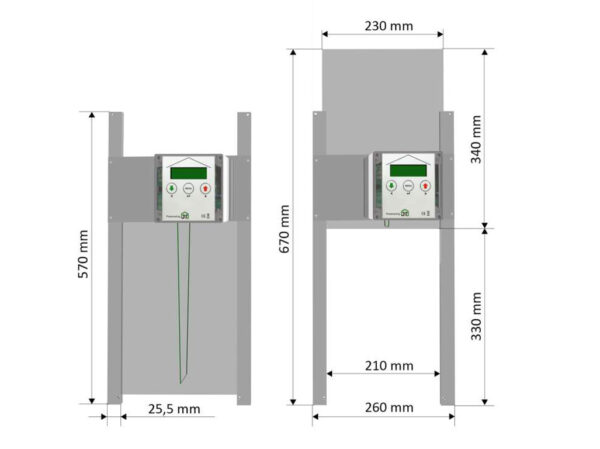 Komplet automatického otvárania a zatvárania kurína JOSTechnik HK-Bat 23x34 R – Obrázok 2