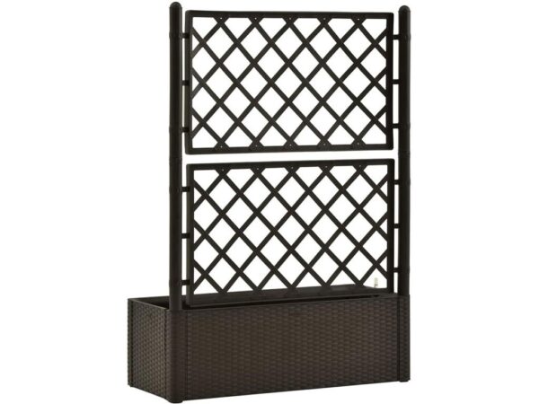 Samozavlažovací kvetináč, vyvýšený záhon STEFANPLAST NATURAL DELUXE 100 moka, s mriežkou – Obrázok 4