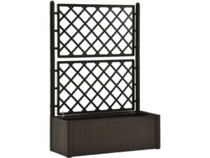 Novinky - Samozavlažovací kvetináč, vyvýšený záhon STEFANPLAST NATURAL DELUXE 100 moka, s mriežkou