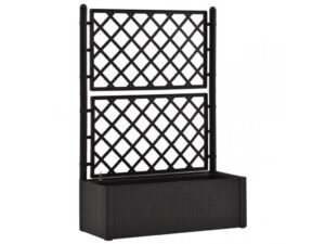 Novinky - Samozavlažovací kvetináč, vyvýšený záhon STEFANPLAST NATURAL DELUXE 100 antracit, s mriežkou