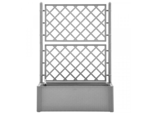 Samozavlažovací kvetináč, vyvýšený záhon STEFANPLAST NATURAL DELUXE 100 šedá, s mriežkou – Obrázok 4