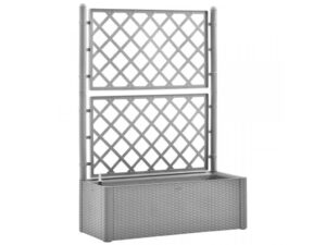 Novinky - Samozavlažovací kvetináč, vyvýšený záhon STEFANPLAST NATURAL DELUXE 100 šedá, s mriežkou