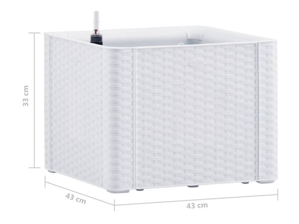 Samozavlažovací kvetináč, vyvýšený záhon STEFANPLAST NATURAL DELUXE 43 biela – Obrázok 4