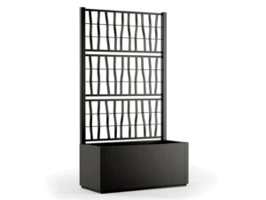 Novinky - Kvetináč, vyvýšený záhon STEFANPLAST ETHICA 80 tmavo šedá, s mriežkou