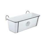 Závesný kvetináč na balkón STEFANPLAST NATURAL 50 biela