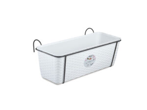 Novinky - Závesný kvetináč na balkón STEFANPLAST NATURAL 50 biela