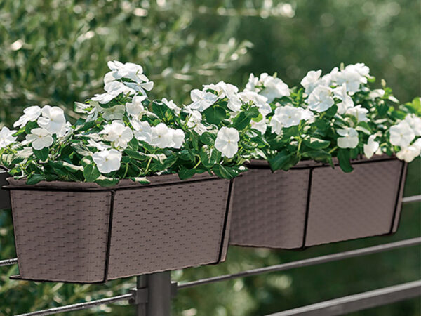 Závesný kvetináč na balkón STEFANPLAST NATURAL 50 moka – Obrázok 3