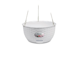 Závesný kvetináč STEFANPLAST NATURAL 30 biela