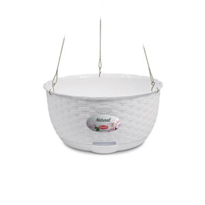 Závesný kvetináč STEFANPLAST NATURAL 30 biela