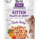 Brit Care cat Kapsička Kitten Fillets in Gravy with Tender Turkey 24 x 85 g
