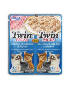 Inaba Twin Packs Cat Kapsička Tuniak & Kura s hrebenatkou 12 x 80 g