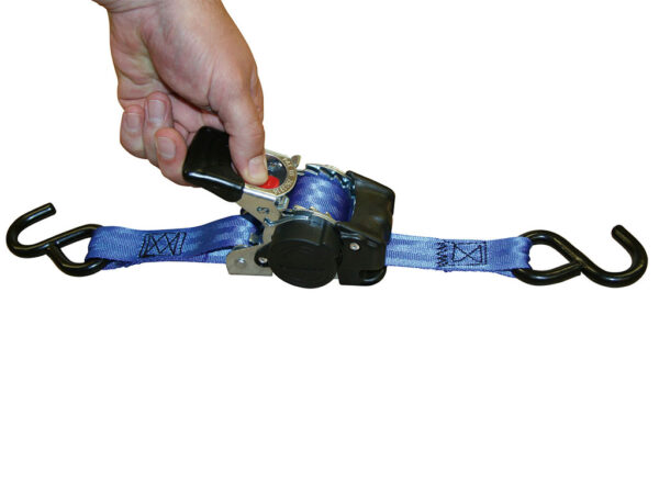 Samonavíjací upínací popruh KERBL 37181 3m/25mm/300kg, modrý – Obrázok 3