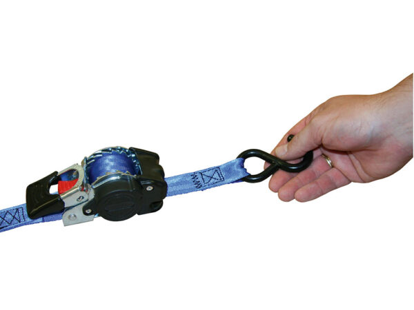 Samonavíjací upínací popruh KERBL 37181 3m/25mm/300kg, modrý – Obrázok 4