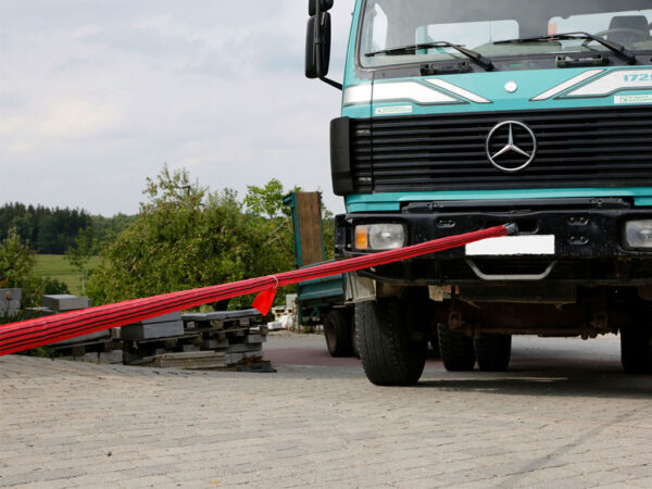 Ťažné lano s očkami KERBL 37707 10 m/40 mm/35000 kg, červené – Obrázok 3