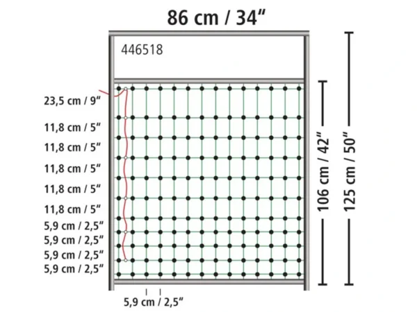 Brána k sieťam pre elektrické ohradníky KERBL 446518, 95-125 cm – Obrázok 4