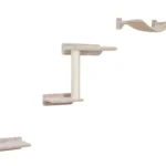 Škrabadlo pre mačky KERBL 81632 ZUGSPITZE, sada nástenných poschodí, béžová, 5 ks