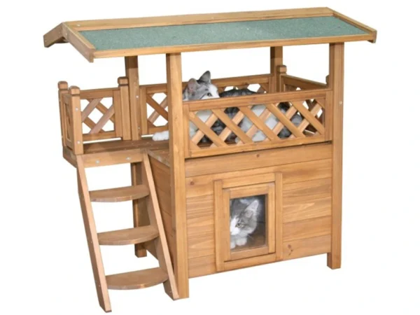 Búda pre mačky s terasou KERBL 82790 LODGE, 77x50x73cm