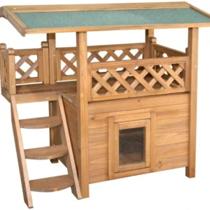 Búda pre mačky s terasou KERBL 82790 LODGE, 77x50x73cm